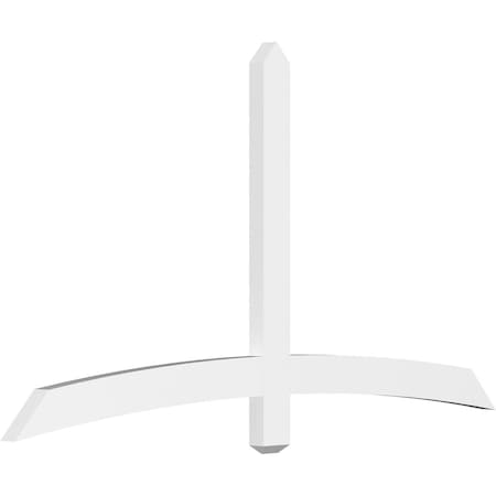 Ekena Millwork Bellingham Architectural Grade PVC Gable Bracket, 72"W x 39"H x 2"D x 4"F, 13/12 Pitch GBP072X39X0204BEL00